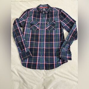 Superdry "Washbasket" Shirt - Multicolor Checks - Size M - Like new!